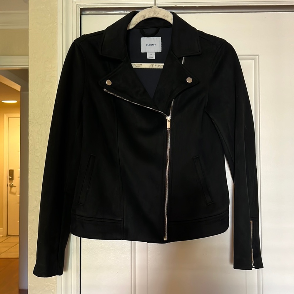Old navy faux suede bomber jacket